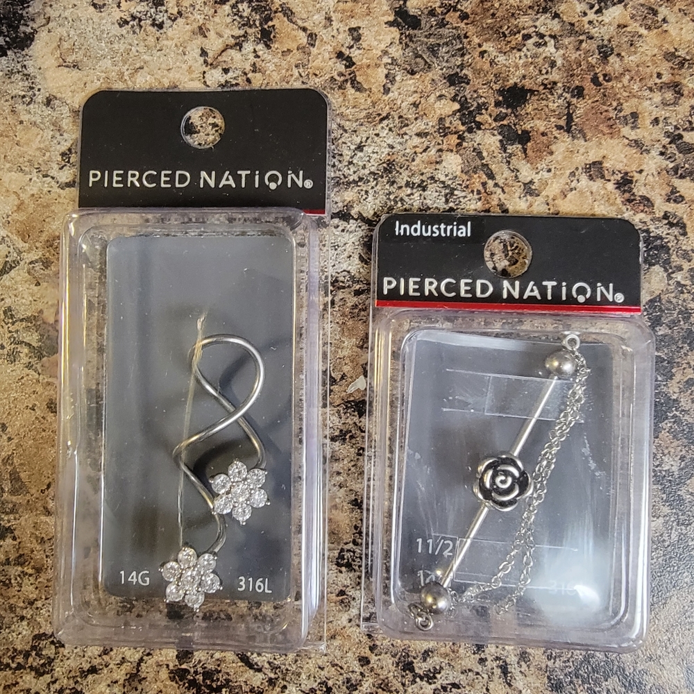 Navel and Industrial body jewelry